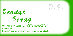 deodat virag business card